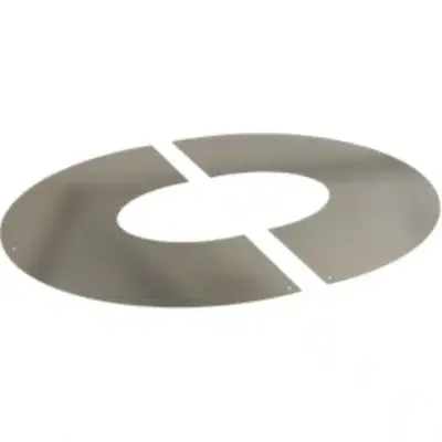 TW Pro Stainless Steel 6" (150mm) 2Pc Round Fixed Finishing Plate 45 Degrees