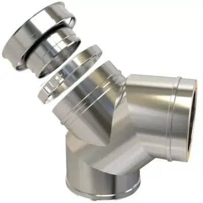 TW Pro Stainless Steel 5" (125mm) 90 Degree Bend Inspection