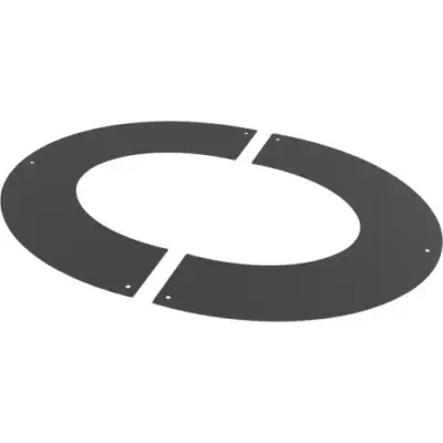 TW Pro Matt Black 6" (150mm) 2Pc Round Fixed Finishing Plate 90 Degrees