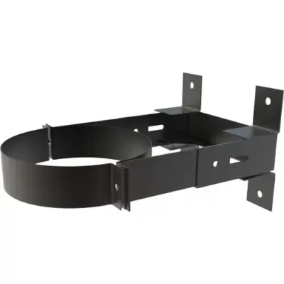 TW Pro Matt Black 6" (150mm) Wall Support 80mm To 130mm