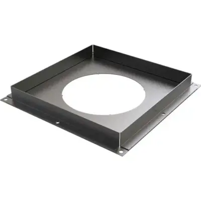 TW Pro Matt Black 6" (150mm) Firestop Plate