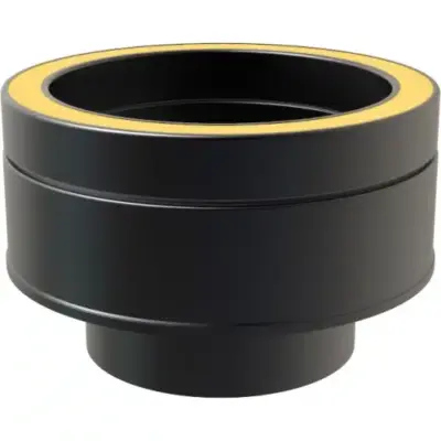 TW Pro Matt Black Flat Increasing Adaptor 5" To 6" (125mm To 150mm)