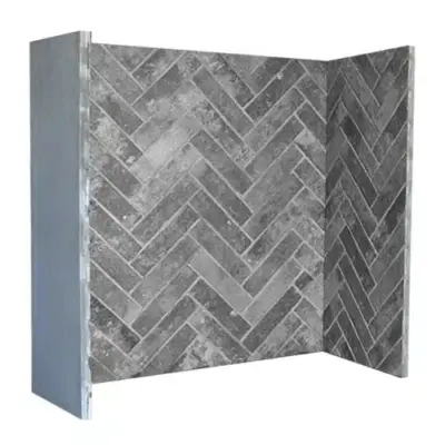 Ecostove London Charcoal Herringbone Chamber Set