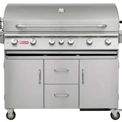 Bull BBQ Diablo Cart Gas BBQ with Lights System and Rotisserie Kit - 6 Burners