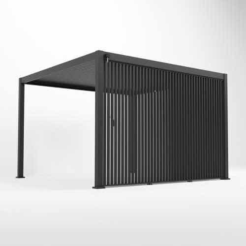 Nova - 1.2m Vertical Louvre Side Wall Panel - Grey - Image 4
