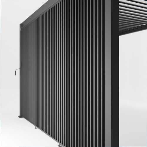 Nova - 1.2m Vertical Louvre Side Wall Panel - Grey - Image 3