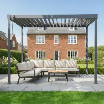 Nova - Luna Pergola - 3m x 2.4m Rectangular - Grey