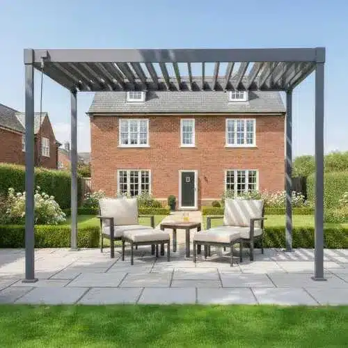 Nova - Luna Pergola - 4.0m x 3.0m Rectangular - Grey