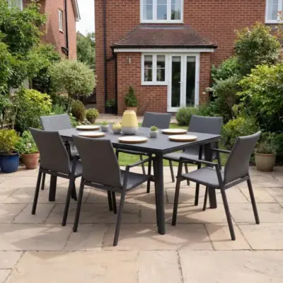Nova - Phoenix 6 Seat Dining Set - 1.5m x 1.0m Rectangular Table