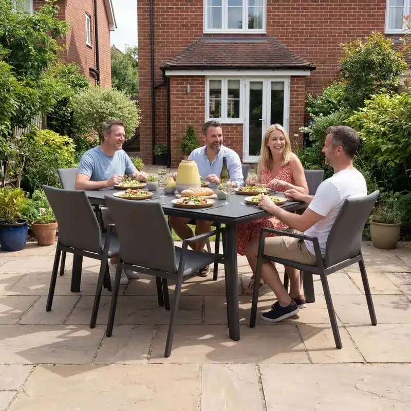Nova - Phoenix 6 Seat Dining Set - 1.5m x 1.0m Rectangular Table - Image 2