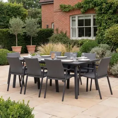 Nova - Phoenix 8 Seat Dining Set - 2.0m x 1.0m Rectangular Table
