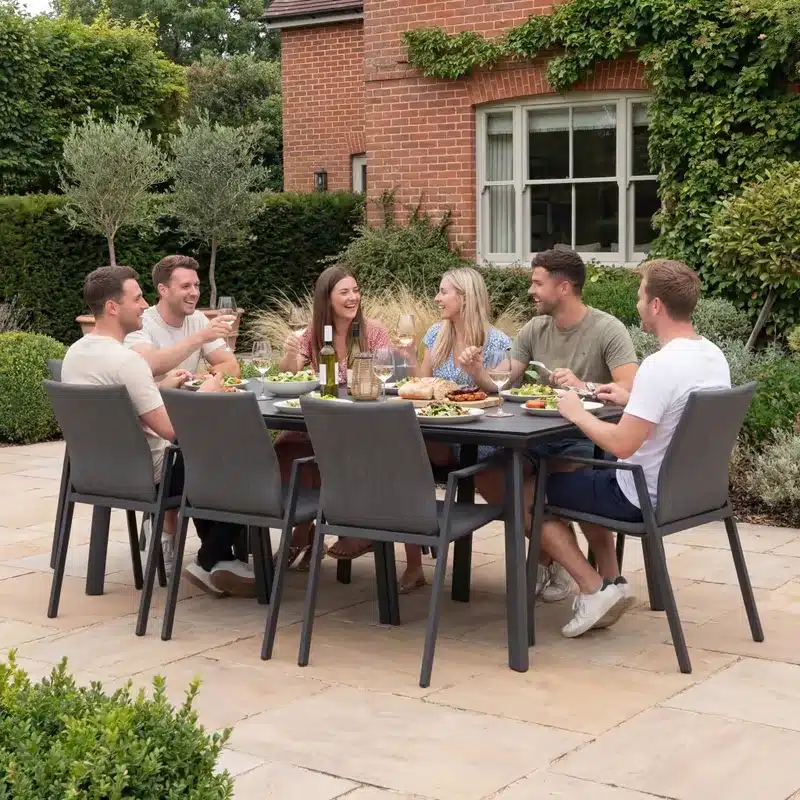 Nova - Phoenix 8 Seat Dining Set - 2.0m x 1.0m Rectangular Table - Image 2