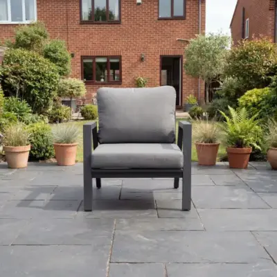 Nova - Phoenix Lounge Armchair - Grey