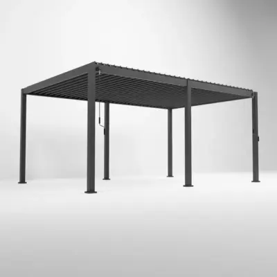 Nova - Titan Freestanding Aluminium Pergola - 6m x 3.6m Rectangular - Grey