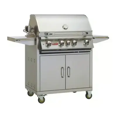 Bull Angus 80cm Grill Cart With Lights and Rotisserie