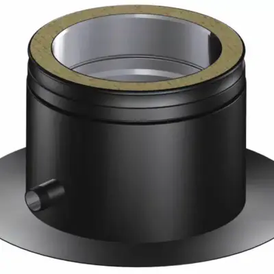 Dinak DW Design 5" (130mm) Black Base Plate With Drain