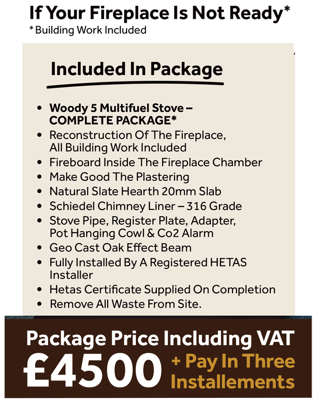 wood burning Stove package 2
