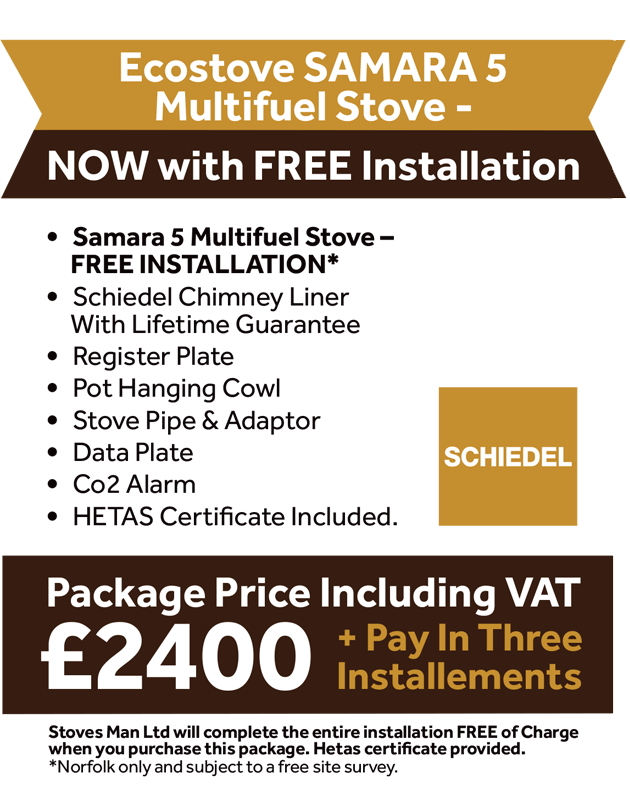 Samara 5 stove FREE installation Package