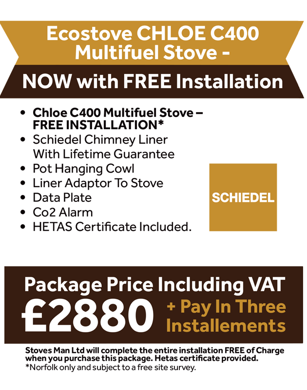 Chloe c400 inset stove package