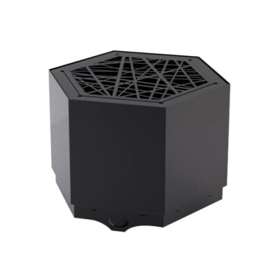 Pollen Hex Large Black Smokeless Fire Pit