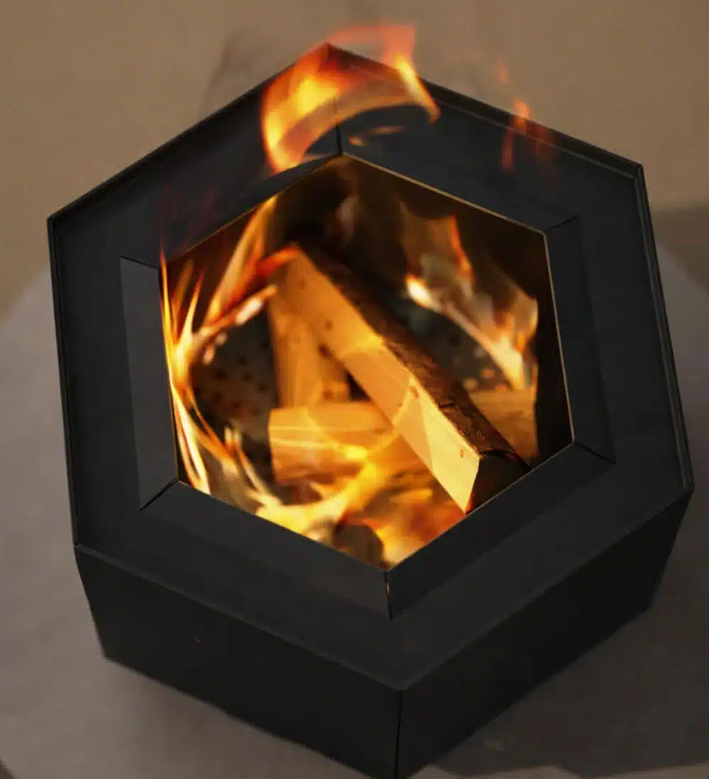 Pollen Hex Large Black Smokeless Fire Pit - Image 2
