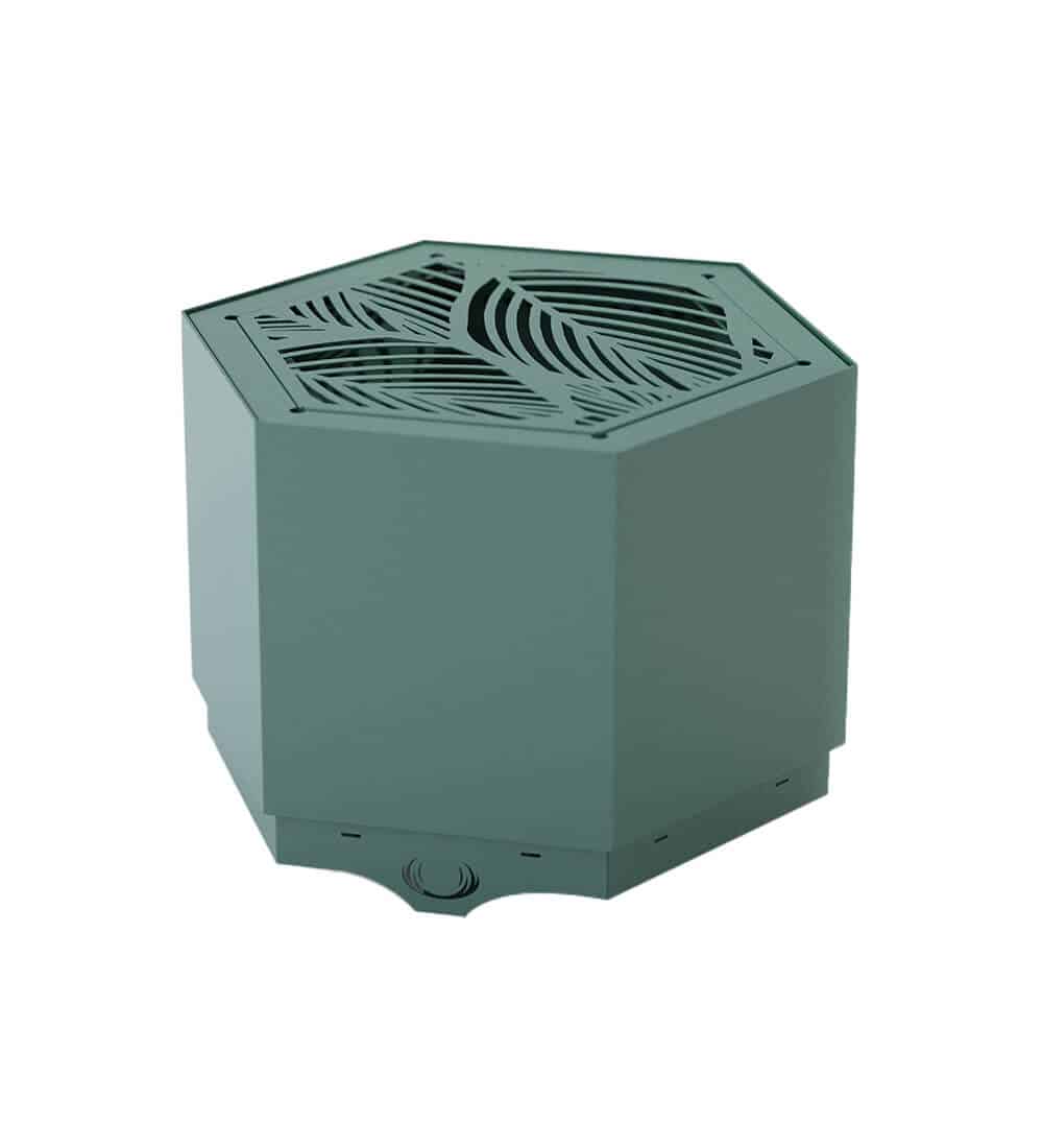 Pollen Hex Large Green Smokeless Fire Pit