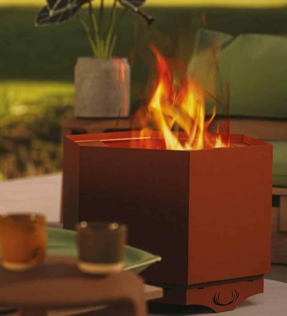 Pollen Hex Large Rust Smokeless Fire Pit - Image 2