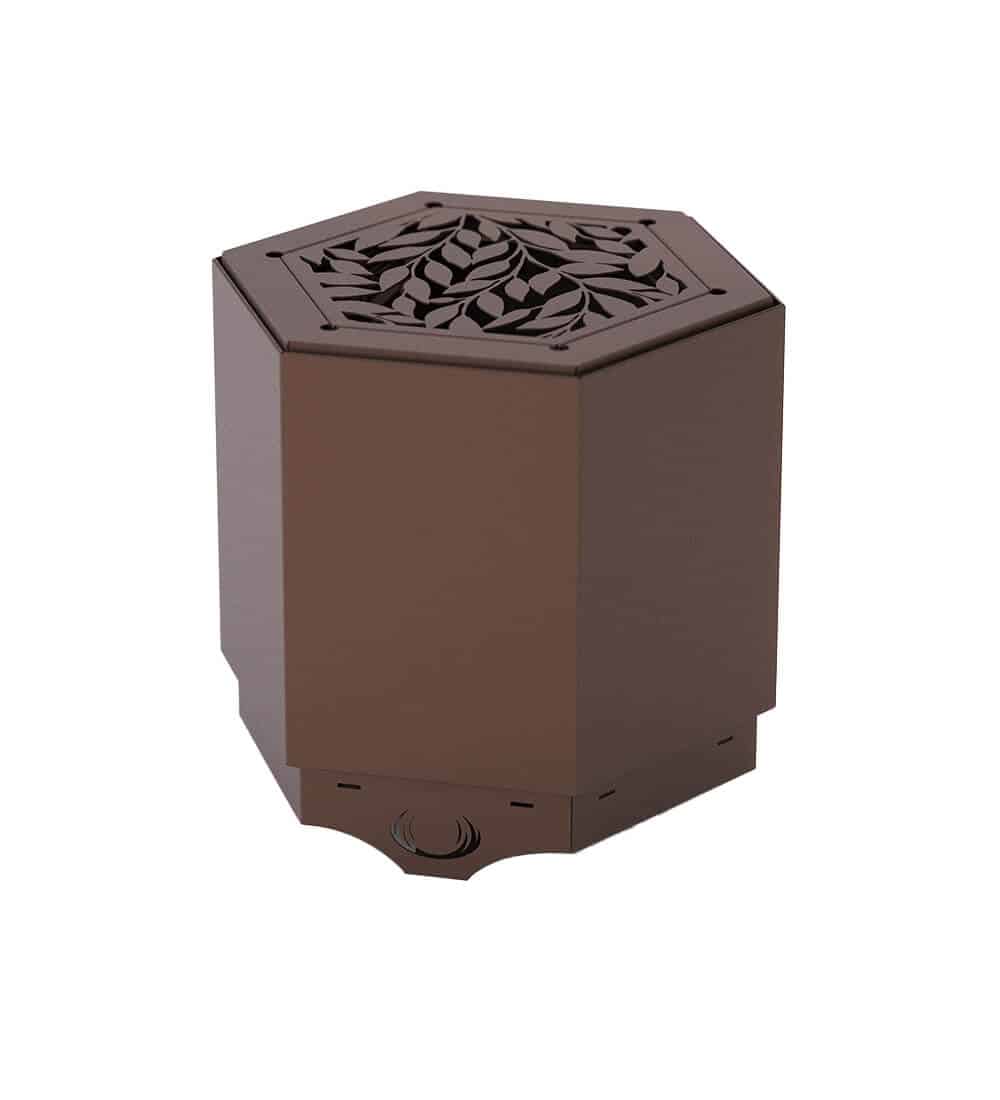 Pollen Hex Small Brown Smokeless Fire Pit