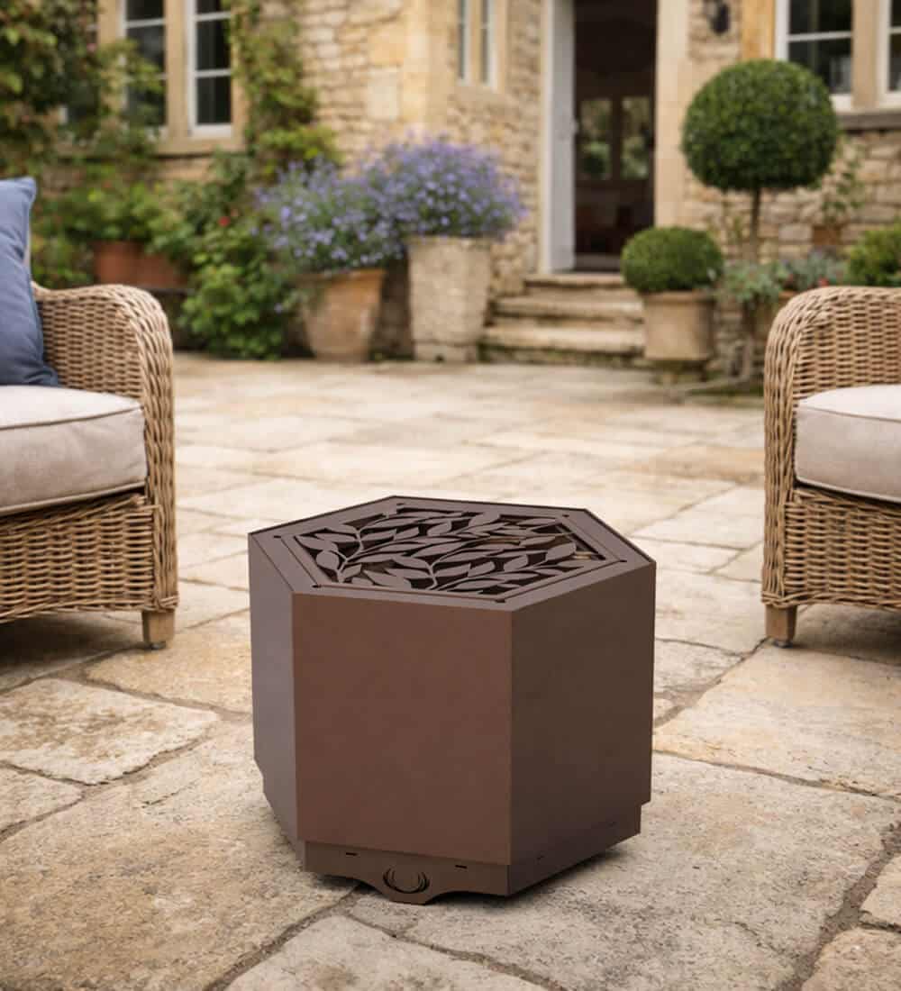 Pollen Hex Small Brown Smokeless Fire Pit - Image 3