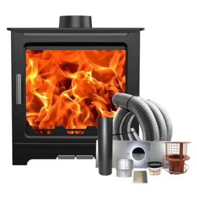 Ecostove Sandringham 5 Wood Burning Stove With Schiedel Fitting Kit