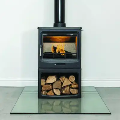 F2 Fires Vue Landscape with Logstore Multifuel Stove