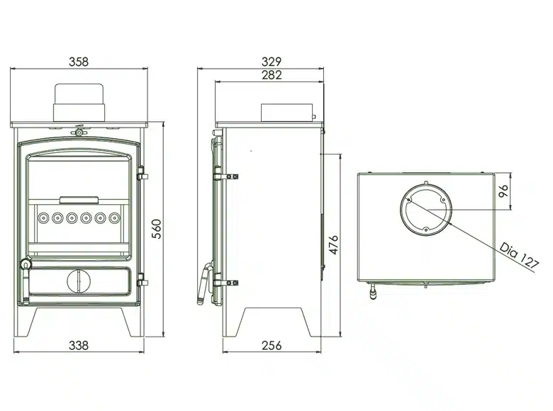 Go Eco 5kW Highline Plus Multi Fuel Stove - Image 3