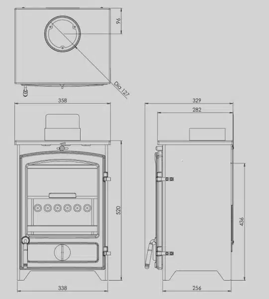 Go Eco 5kW Plus Multifuel Stove - Image 4