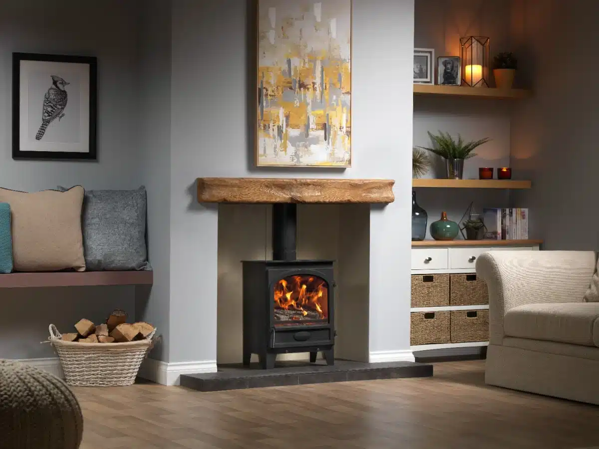 Go Eco Excel 5kW Wide Traditional Door Multifuel Stove - Image 2