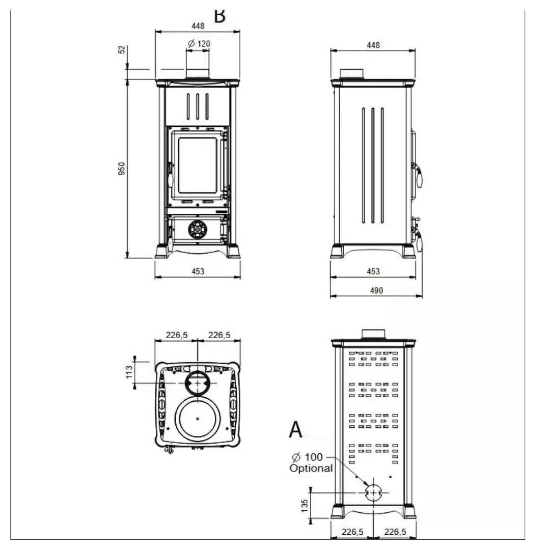 La Nordica Emiliana 6.5kW Wood Burning Stove - Image 2