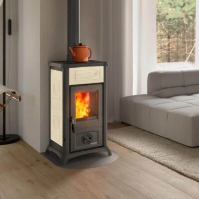 La Nordica Gemma Lean Ceramica 6kW Wood Burning Stove