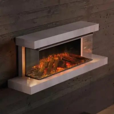 La Nordica Lumen 1200 Electric Fireplace With Cladding Kit