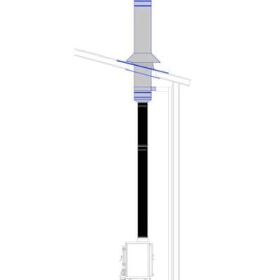 Ecostove Top exit 4" Flue Kit For Garden Room