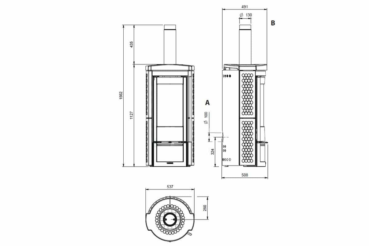 La Nordica Liu 16 Petra Wood Burning Stove - Image 3