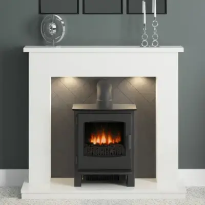 Flare Allensford 48" Marble Inglenook Fireplace