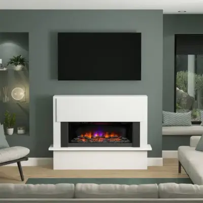 Flare Fairview 63" Timber Electric Fireplace Suite