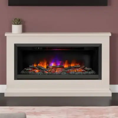 Flare Hansford Grande 52" Timber Electric Fireplace Suite
