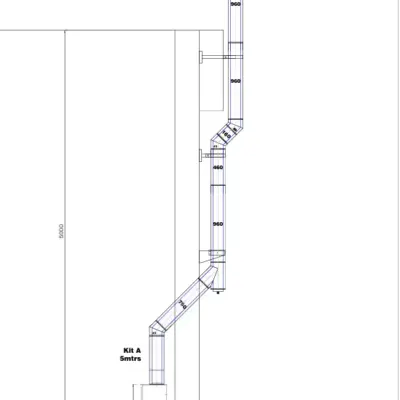 Scheidel ICID 5 Inch (125mm) Black Twin Wall Complete Kit A - Bungalow External Gable