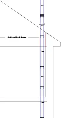 Scheidel ICID 5 Inch (125mm) Black Twin Wall Complete Kit G - House Internal Straight