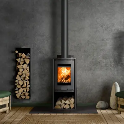 Di Lusso R4 Euro Woodburning Stove - Twin Wall Bungalow Installation